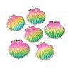 Spray Painted Natural Sea Shell Pendants SSHEL-C011-01-3