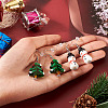 2 Pairs 2 Styles Christmas Theme Glass Dangle Earrings EJEW-TA00701-6