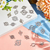 GOMAKERER 96Pcs 12 Styles Tibetan Style Alloy Hollow Connector Charms Sets TIBE-GO0001-06-4