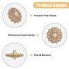 24Pcs 3 Styles Alloy Rhinestone Shank Buttons BUTT-HS0001-05G-4
