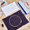 6Pcs 6 Colors Cotton Rectangle Cross-Stitch Fabric AJEW-PH0006-55-4