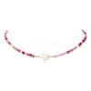 Summer Beach Dyed Natural Agate Round Beaded Necklaces NJEW-JN05262-01-2