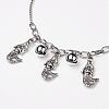 Alloy Charm Anklets AJEW-AN00181-04-2