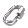 304 Stainless Steel Screw Carabiner Lock Charms STAS-H107-04A-5