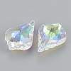 Plated Faceted Leaf Glass Beads LS-EGLA-S100-02-3