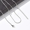 1.2MM 304 Stainless Steel Boston Link Chain Necklaces NJEW-D328-01P-02-4