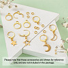 Brass Huggie Hoop Earring Findings & Open Jump Rings KK-TA0007-83G-14