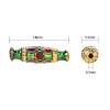 Chinese Style Alloy Enamel Beads X-ENAM-L015-03A-G-6