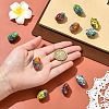 5Pcs 5 Colors Handmade Lampwork Beads LAMP-YW0004-23-4
