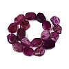 Dyed Natural Agate Beads Strands G-Q606-23E-05-2