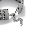 Non-Tarnish 304 Stainless Steel Panther Chain Bracelets for Women Men BJEW-Q343-07P-3