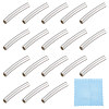 30Pcs 925 Sterling Silver Curved Tube Beads STER-BC0001-79-1