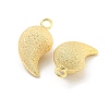 Brass Textured Pendants KK-P258-06G-2