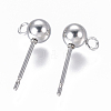 Non-Tarnish 304 Stainless Steel Ear Stud Components STAS-F227-18C-P-2