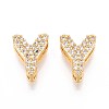 Brass Micro Pave Clear Cubic Zirconia Beads KK-T071-17G-Y-1