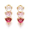 Brass Micro Pave Cubic Zirconia Charms X-KK-N263-95B-G-1