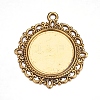 Zinc Alloy Pendant Settings for Cabochon & Rhinestone LS-PALLOY-A15290-AG-FF-1
