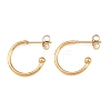 C-Shaped 304 Stainless Steel Stud Earrings EJEW-Z154-01G-02-4