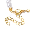 Christmas ABS Plastic Imitation Pearl & Iron Curb Chains Link Bracelets BJEW-JB11276-4