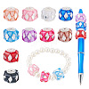 10Pcs 10 Colors Transparent Acrylic Beads CLAY-TA0002-07-1