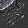 304 Stainless Steel Link Chain Necklaces for Women Men NJEW-K292-01H-P-1