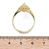 Adjustale Rack Plating Brass Micro Pave Clear Cubic Zirconia Finger Rings for Women RJEW-M028-53G-3