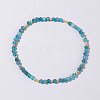Natural Apatite Round Beads Stretch Bead Bracelets for Women CQ7665-6-1