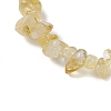 Natural Citrine Chips Stretch Bracelets for Women Men BJEW-JB11341-01-4