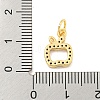 Rack Plating Brass Micro Pave Clear Cubic Zirconia Pendants KK-B093-17G-3