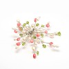Flower Pearl Safety Brooches JEWB-O002-12A-2