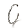 Non-Tarnish 304 Stainless Steel Twist Rope Cuff Bangles BJEW-P310-06P-1