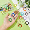 HOBBIESAY 28Pcs 14 Colors Spray Painted Alloy Spring Gate Rings FIND-HY0003-01-3