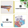 2 Sets 2 Style DIY Diamond Painting Sporting Panda Keychain Kits DIY-TA0003-80-5