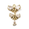 Brass Micro Pave Cubic Zirconia Pendants KK-A275-18D-G-1