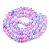 Baking Paint Crackle Glass Bead Strands DGLA-Q023-8mm-YS55-2