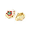 Christmas Brass Enamel Beads KK-I474-G17-2