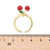 Brass with Enamel Cuff Rings RJEW-Q019-02A-G-5