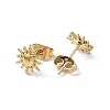 Ion Plating(IP) 304 Stainless Steel Stud Earring for Women EJEW-I285-20G-2