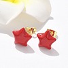 Brass Stud Earrings EJEW-F359-07G-1