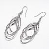 304 Stainless Steel Dangle Earrings EJEW-G155-03B-1