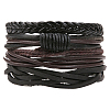 1Bag Mixed Styles Adjustable PU Leather Cord Braided Bracelets for Unisex BJEW-CL0001-47A-1