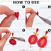 30Pcs Heart Alloy Stud Earring Findings FIND-SP0005-60A-02-6