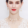 Alloy Fresh Water Pearl Rhinestone Jewelry Sets FS-WG8E598-01-2