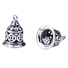 10Pcs Antique Silver Brass Christmas Bell Charms Pendants for Jewelry Making Antique Size 15x11mm KK-PH0001-02AS-3