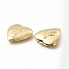 Brass Locket Pendants ZIRC-M120-02G-2