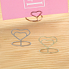 12Pcs 3 Colors Carbon Steel Place Card Holders AJEW-LP0010-25-3