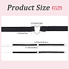 Alloy Heart Link Black Velvet Choker Necklaces NJEW-WH20002-11D-2