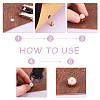 120 Sets 6 Style Alloy Semi-Tublar Rivet Studs DIY-AR0002-90-4