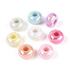 UV Plating Luminous Opaque Acrylic European Beads OACR-N154-04-1