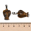 Natural Tiger Eye Pendants G-B127-10P-12-4